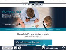 Tablet Screenshot of meritumodszkodowania.pl